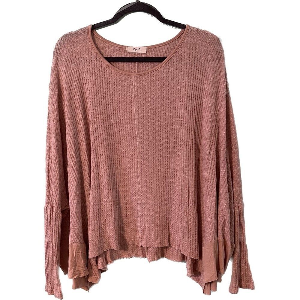 KyeMi | Blush Oversized Waffle Knit Pullover Sweater | Small